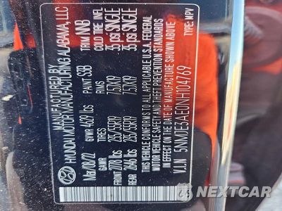 Zdjęcie 13 z 13 samochodu: 2022 HYUNDAI TUCSON LIMITED VIN:5NMJE3AE0NH104769 - miniatura
