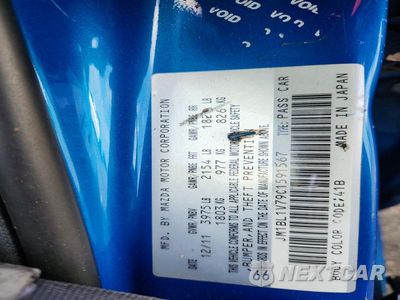 Zdjęcie 12 z 12 samochodu: 2012 MAZDA 3 I VIN:JM1BL1V79C1591567 - miniatura