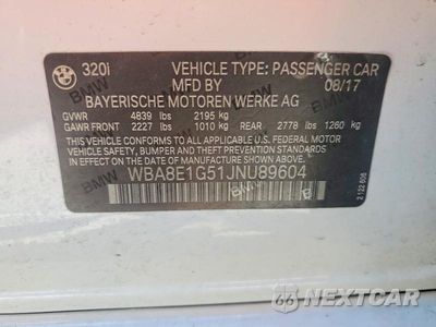 Zdjęcie 12 z 12 samochodu: 2018 BMW 320 I VIN:WBA8E1G51JNU89604 - miniatura