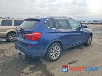 Trzecie zdjęcie samochodu z tyłu: 2013 BMW X3 XDRIVE28I VIN:5UXWX9C51D0A17804 - miniatura