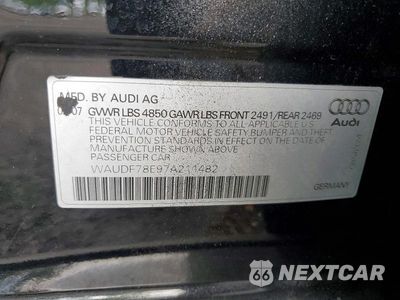 Zdjęcie 12 z 12 samochodu: 2007 AUDI A4 2.0T QUATTRO VIN:WAUDF78E97A211482 - miniatura
