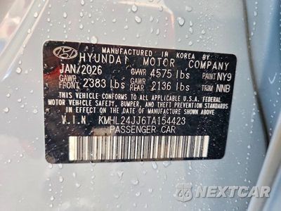 Zdjęcie 12 z 12 samochodu: 2026 HYUNDAI SONATA HYBRID BLUE VIN:KMHL24JJ6TA154423 - miniatura