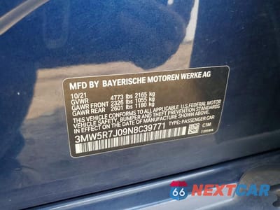 Zdjęcie 12 z 12 samochodu: 2022 BMW 330XI VIN:3MW5R7J09N8C39771 - miniatura
