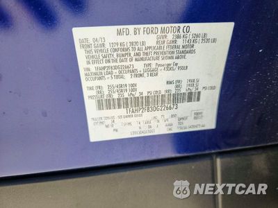 Zdjęcie 12 z 12 samochodu: 2013 FORD TAURUS LIMITED VIN:1FAHP2F83DG226673 - miniatura