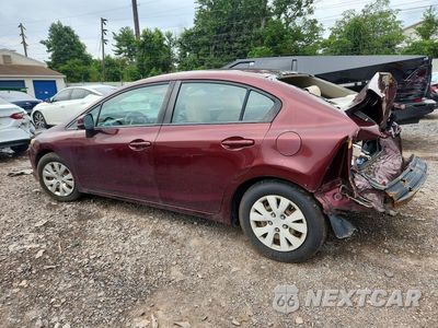Drugie zdjęcie samochodu z przodu: 2012 HONDA CIVIC LX VIN:19XFB2F52CE342726 - miniatura