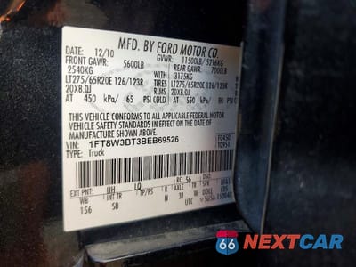 Zdjęcie 13 z 13 samochodu: 2011 FORD F350 SUPER DUTY VIN:1FT8W3BT3BEB69526 - miniatura