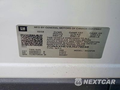 Zdjęcie 12 z 12 samochodu: 2018 CHEVROLET EQUINOX LS VIN:2GNAXHEV8J6278048 - miniatura
