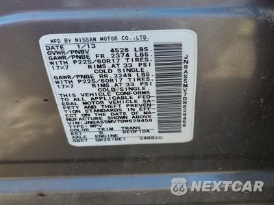 Zdjęcie 14 z 14 samochodu: 2013 NISSAN ROGUE S VIN:JN8AS5MV7DW629456 - miniatura