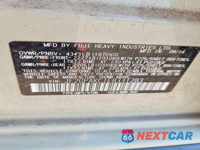 Zdjęcie 13 z 13 samochodu: 2014 SUBARU XV CROSSTREK 2.0 LIMITED VIN:JF2GPAKC1E8331283 - miniatura