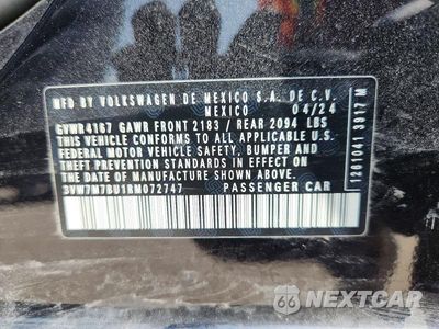 Zdjęcie 12 z 12 samochodu: 2024 VOLKSWAGEN JETTA SE VIN:3VW7M7BU1RM072747 - miniatura