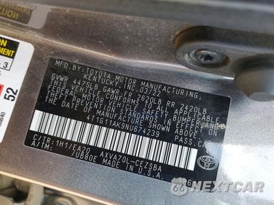 Zdjęcie 12 z 12 samochodu: 2022 TOYOTA CAMRY SE VIN:4T1G11AK9NU674239 - miniatura