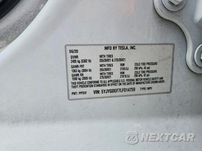 Zdjęcie 12 z 12 samochodu: 2020 TESLA MODEL Y VIN:5YJYGDEF7LF014759 - miniatura