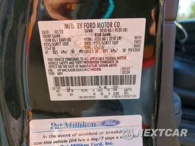 Zdjęcie 13 z 13 samochodu: 2012 FORD ESCAPE LIMITED VIN:1FMCU0EGXCKC16059 - miniatura