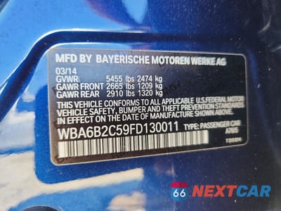 Zdjęcie 12 z 12 samochodu: 2015 BMW 650 I GRAN COUPE VIN:WBA6B2C59FD130011 - miniatura