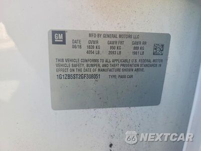 Zdjęcie 12 z 12 samochodu: 2016 CHEVROLET MALIBU LS VIN:1G1ZB5ST2GF308051 - miniatura