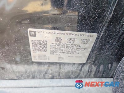 Zdjęcie 13 z 13 samochodu: 2019 CHEVROLET TRAX 1LT VIN:3GNCJPSB4KL212155 - miniatura