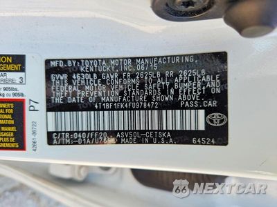 Zdjęcie 13 z 13 samochodu: 2015 TOYOTA CAMRY SE VIN:4T1BF1FK4FU978472 - miniatura