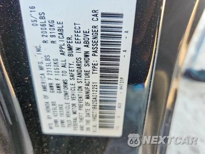 Zdjęcie 13 z 13 samochodu: 2016 HONDA ACCORD EXL VIN:1HGCT1B82GA012251 - miniatura