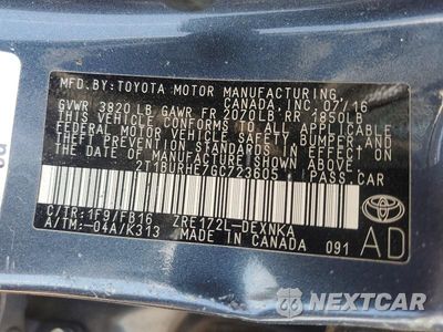 Zdjęcie 12 z 12 samochodu: 2016 TOYOTA COROLLA LE PLUS VIN:2T1BURHE7GC723605 - miniatura