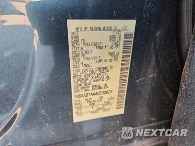 Zdjęcie 12 z 12 samochodu: 2004 NISSAN TITAN XE VIN:1N6AA07A44N502628 - miniatura