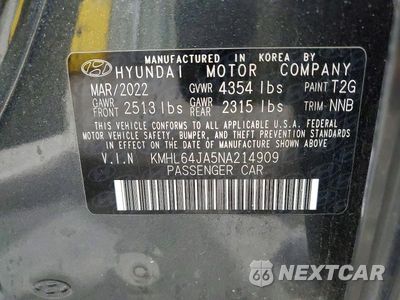 Zdjęcie 12 z 12 samochodu: 2022 HYUNDAI SONATA SEL VIN:KMHL64JA5NA214909 - miniatura