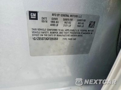 Zdjęcie 12 z 12 samochodu: 2016 CHEVROLET MALIBU LT VIN:1G1ZE5ST0GF295064 - miniatura