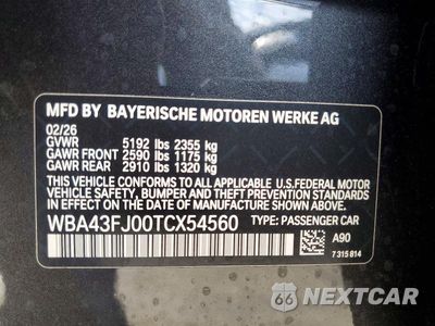 Zdjęcie 12 z 12 samochodu: 2026 BMW 530 I VIN:WBA43FJ00TCX54560 - miniatura