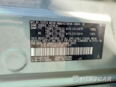 Zdjęcie 14 z 14 samochodu: 2020 TOYOTA RAV4 XLE PREMIUM VIN:2T3C1RFV0LW097458 - miniatura