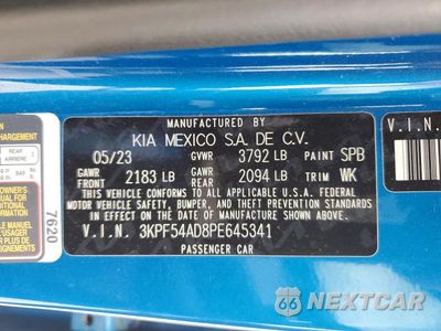 Zdjęcie 12 z 12 samochodu: 2023 KIA FORTE GT LINE VIN:3KPF54AD8PE645341 - miniatura