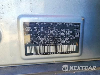 Zdjęcie 13 z 13 samochodu: 2013 SUBARU OUTBACK 2.5I VIN:4S4BRBAC2D3318494 - miniatura
