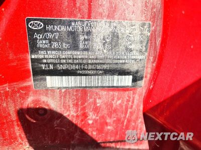 Zdjęcie 13 z 13 samochodu: 2018 HYUNDAI ELANTRA SEL VIN:5NPD84LF4JH216293 - miniatura