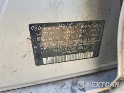 Zdjęcie 12 z 12 samochodu: 2015 HYUNDAI SONATA SE VIN:5NPE24AF6FH010408 - miniatura