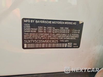 Zdjęcie 14 z 14 samochodu: 2021 BMW X3 XDRIVE30I VIN:5UXTY5C05M9E63625 - miniatura