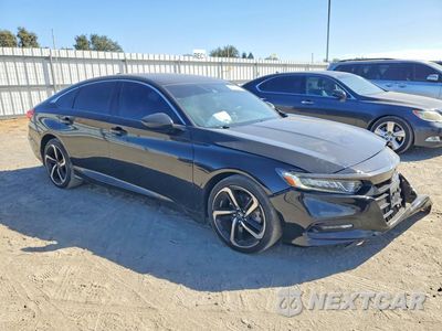 Czwarte zdjęcie samochodu z boku: 2019 HONDA ACCORD SPORT VIN:1HGCV1F35KA073014 - miniatura