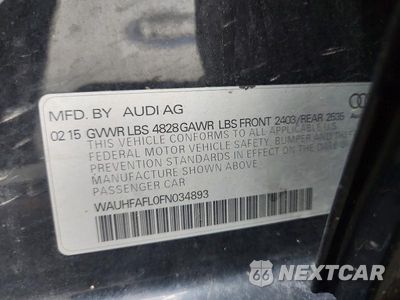 Zdjęcie 13 z 13 samochodu: 2015 AUDI A4 PREMIUM PLUS VIN:WAUHFAFL0FN034893 - miniatura