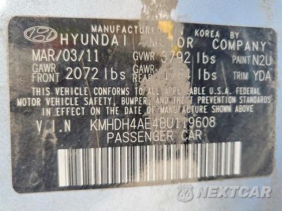Zdjęcie 12 z 12 samochodu: 2011 HYUNDAI ELANTRA LIMITED VIN:KMHDH4AE4BU119608 - miniatura