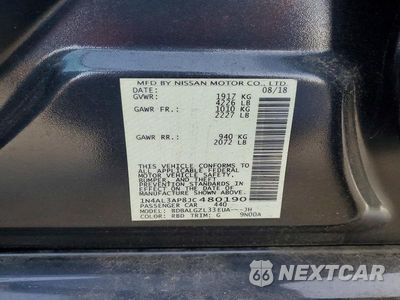 Zdjęcie 12 z 12 samochodu: 2018 NISSAN ALTIMA 2.5 S VIN:1N4AL3AP8JC480190 - miniatura
