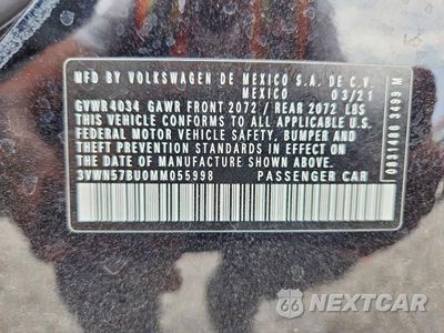 Zdjęcie 13 z 13 samochodu: 2021 VOLKSWAGEN JETTA S VIN:3VWN57BU0MM055998 - miniatura