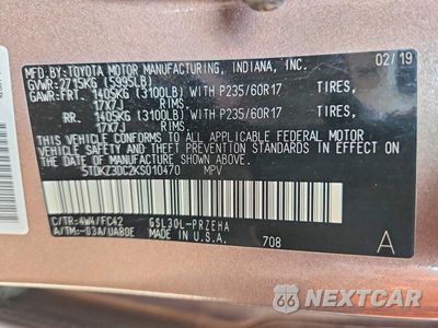 Zdjęcie 13 z 13 samochodu: 2019 TOYOTA SIENNA LE VIN:5TDKZ3DC2KS010470 - miniatura