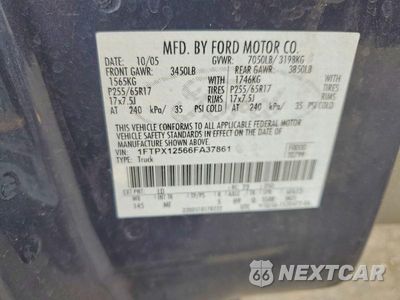Zdjęcie 12 z 12 samochodu: 2006 FORD F150 VIN:1FTPX12566FA37861 - miniatura