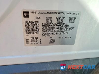 Zdjęcie 13 z 13 samochodu: 2026 CHEVROLET EQUINOX LT VIN:3GNAXPEG5TL370471 - miniatura