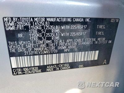 Zdjęcie 14 z 14 samochodu: 2018 TOYOTA RAV4 LE VIN:2T3ZFREV3JW451709 - miniatura