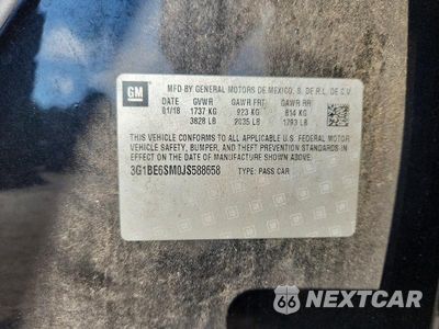 Zdjęcie 12 z 12 samochodu: 2018 CHEVROLET CRUZE LT VIN:3G1BE6SM0JS588658 - miniatura