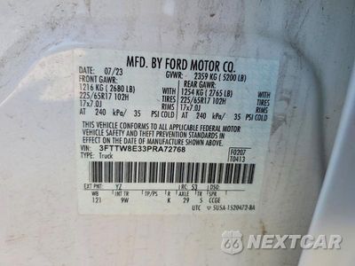 Zdjęcie 13 z 13 samochodu: 2023 FORD MAVERICK XL VIN:3FTTW8E33PRA72768 - miniatura