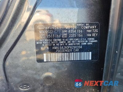 Zdjęcie 12 z 12 samochodu: 2023 HYUNDAI SONATA SEL VIN:KMHL64JA0PA290394 - miniatura