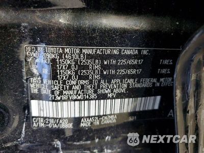 Zdjęcie 13 z 13 samochodu: 2019 TOYOTA RAV4 XLE VIN:2T3W1RFV8KW014385 - miniatura