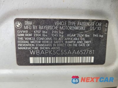 Zdjęcie 12 z 12 samochodu: 2010 BMW 328 XI SULEV VIN:WBAPK5C55AA652781 - miniatura