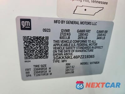 Zdjęcie 13 z 13 samochodu: 2023 GMC ACADIA SLE VIN:1GKKNKL46PZ219365 - miniatura