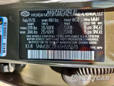 Zdjęcie 14 z 14 samochodu: 2025 HYUNDAI TUCSON SEL VIN:5NMJBCDE6SH535570 - miniatura