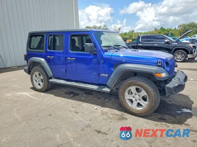 Czwarte zdjęcie samochodu z boku: 2019 JEEP WRANGLER UNLIMITED SPORT VIN:1C4HJXDG3KW610801 - miniatura